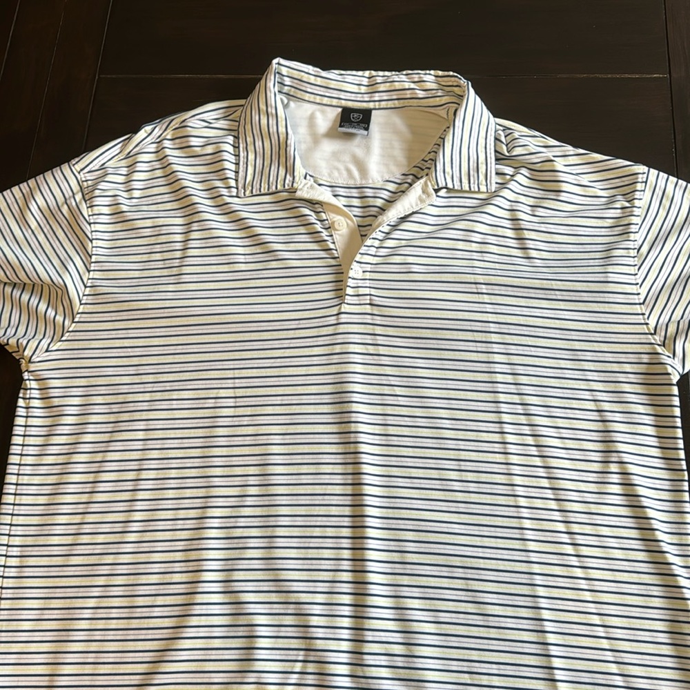 Nike Dri-Fit UV XXL striped golf shirt